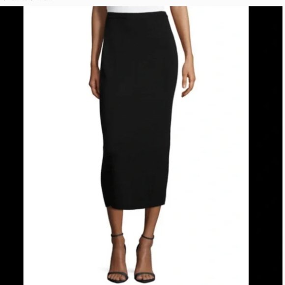Eileen Fisher Dresses & Skirts - NWT Eileen Fisher Black C/L Merino Wool Midi Straight Skirt M